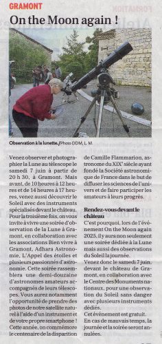 Article La Dépêche du Midi du Tarn-et-Garonne du 30 mai 2025