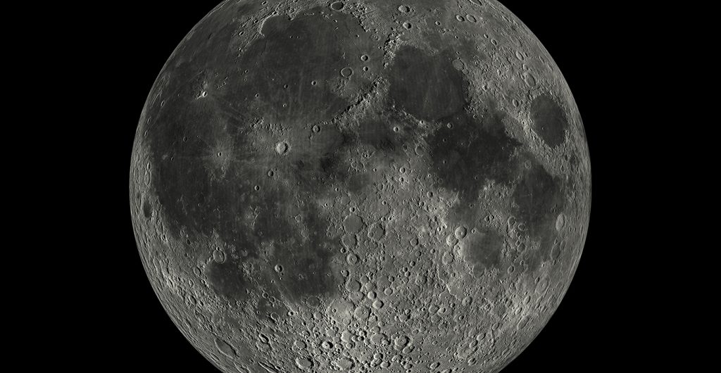 Face visible de la Lune par LRO, NASA