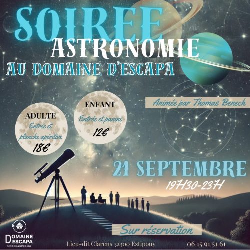 Soirée Astronomie Escapa